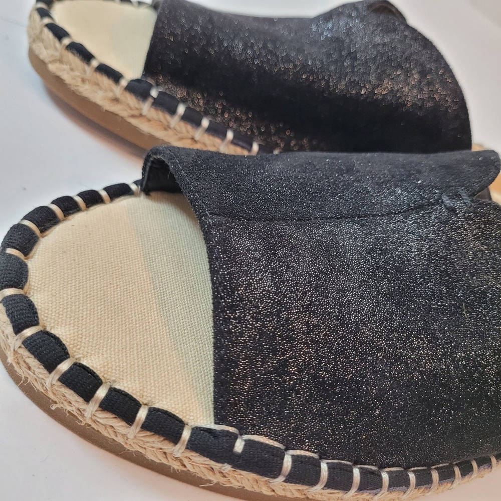 Yellow Box Black Glitter Slide Sandals - Picture 11 of 16